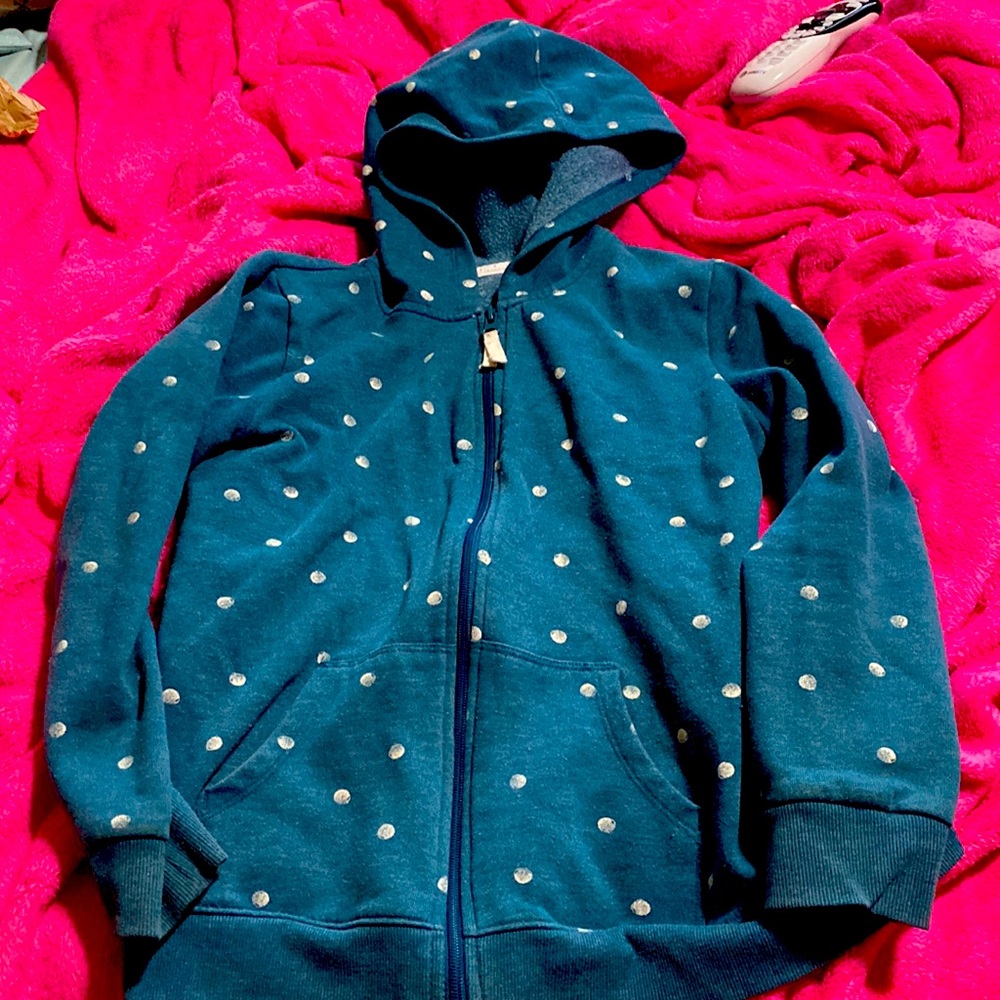 Cat &Jack girls Teal Hoodie Jacket size L(10-12)